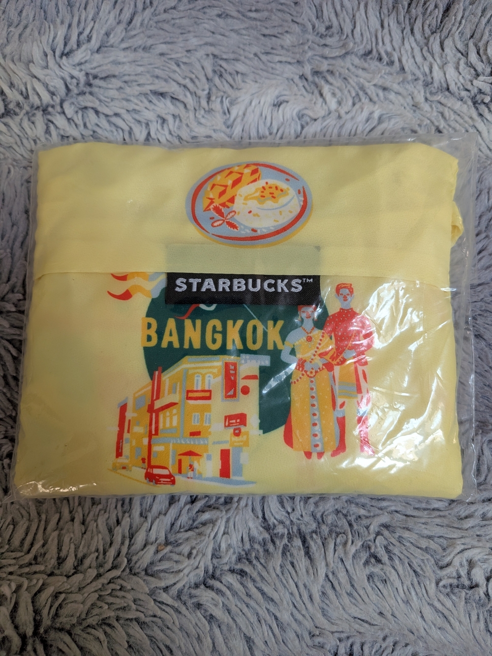 Starbucks Asia Yellow Bangkok Reusable Tote Bag BNWT
